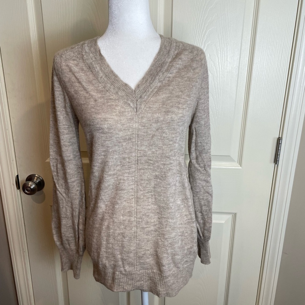 Apiece Apart Baby Alpaca Women's V-Neck Sweater - Beige